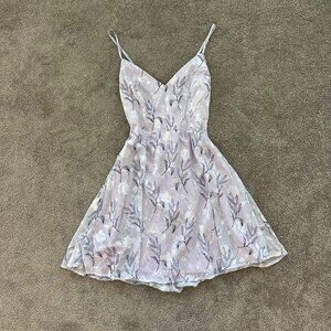 Purple Floral Mini Dress